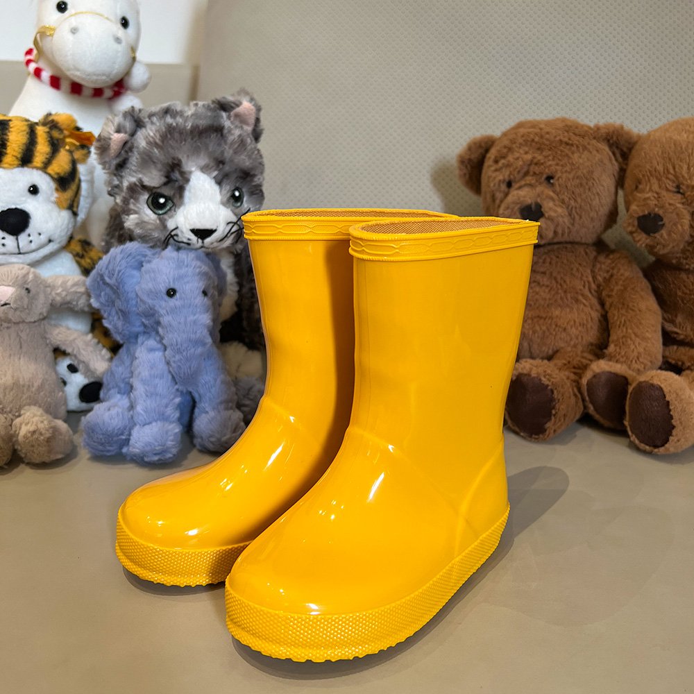 Children Jelly Midi Rain Boots Solid Color Hot Sale Baby Toddlers Soft Boys Girls Fancy Beautiful Water Shoes