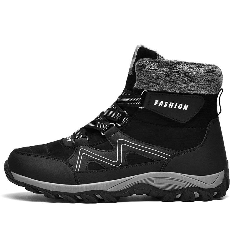 2024 New Popular Water Resistant Mens Shearling Shoes Large Size Sheepskin GirlS Snow Winter Boots Walking Cotton Shoes