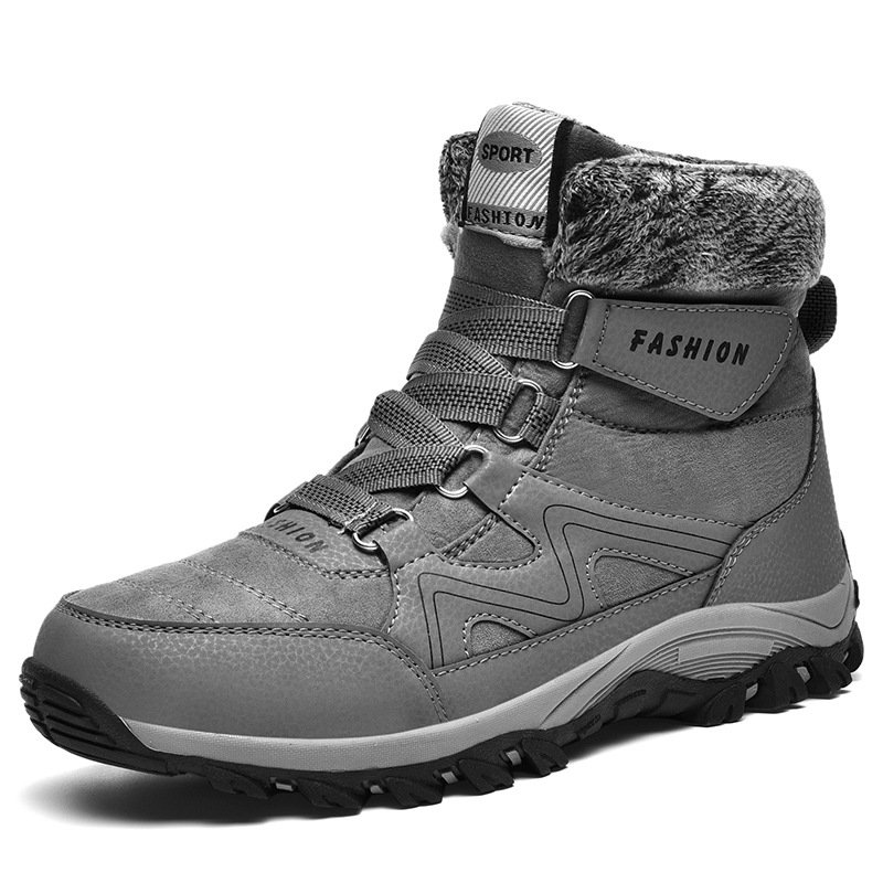 2024 New Popular Water Resistant Mens Shearling Shoes Large Size Sheepskin GirlS Snow Winter Boots Walking Cotton Shoes