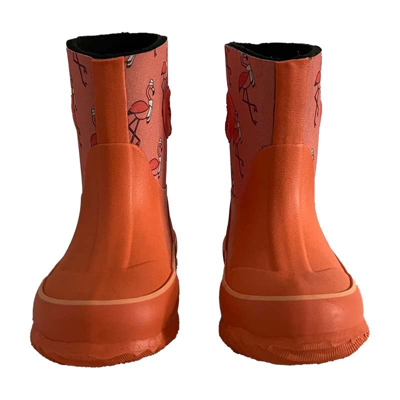 customized high quality kid's neoprene rubber rain boots snow boots with fleece lining neoprene waterproof boots