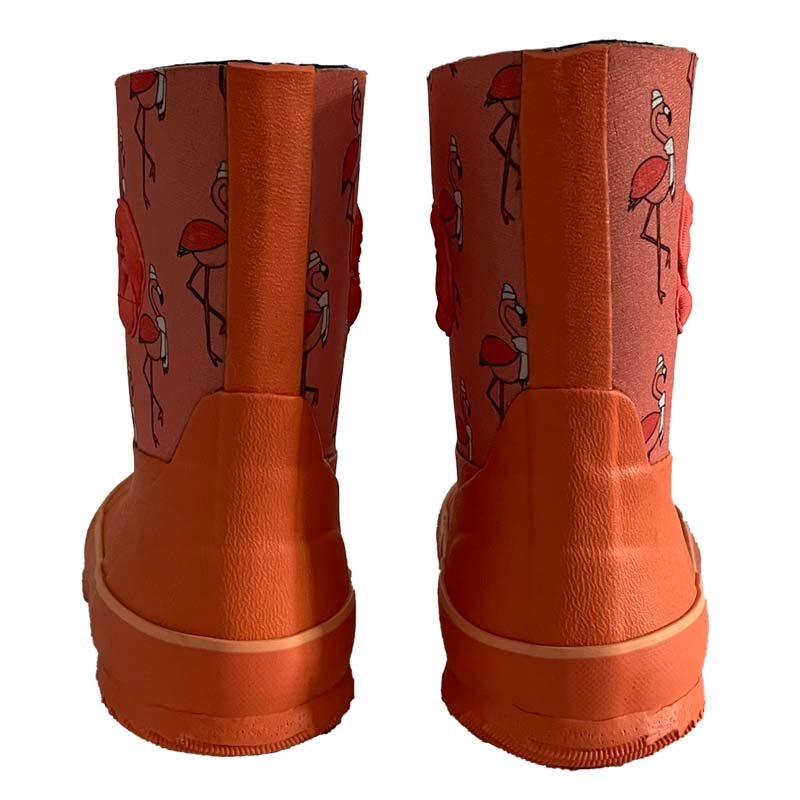 customized high quality kid's neoprene rubber rain boots snow boots with fleece lining neoprene waterproof boots