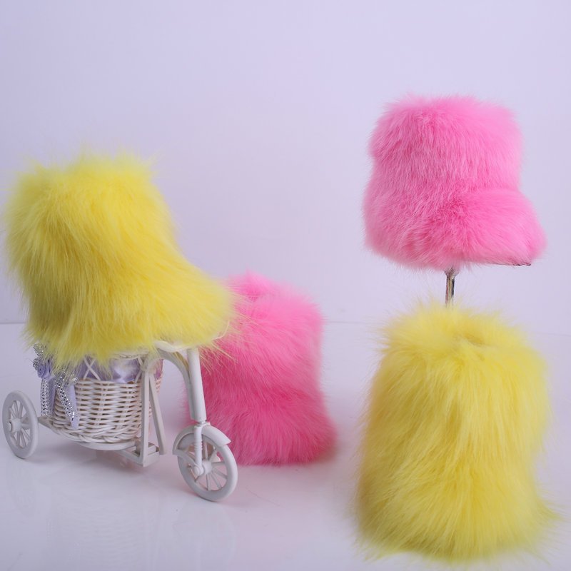 special design baby pink and colorful snow boots children luxury high quality shoes