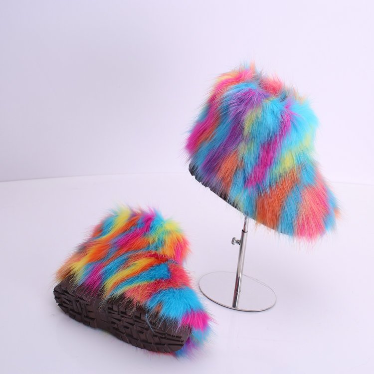 special design baby pink and colorful snow boots children luxury high quality shoes