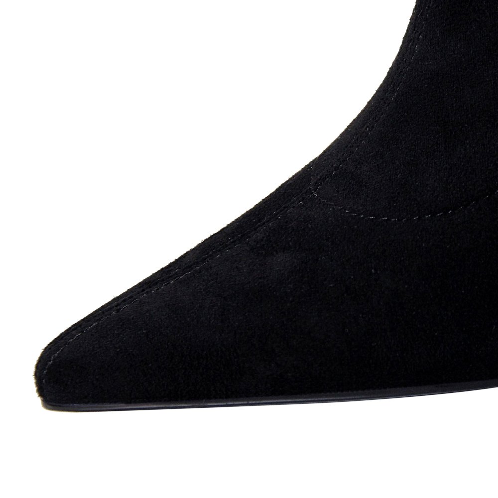 3128-6 bigtree fashion metal with thick with high heel suede pointed sexy nightclub was thin pedicure over the knee boots