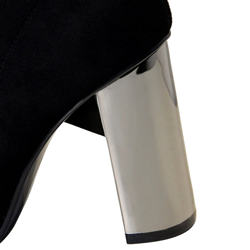3128-6 bigtree fashion metal with thick with high heel suede pointed sexy nightclub was thin pedicure over the knee boots