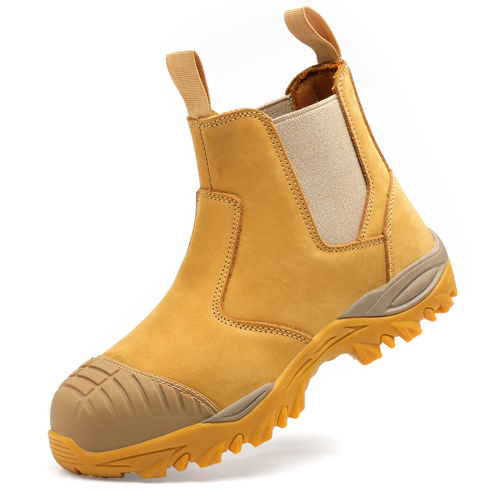 fashionable puncture resistant customised nubuck leather Chelsea style safety boots men