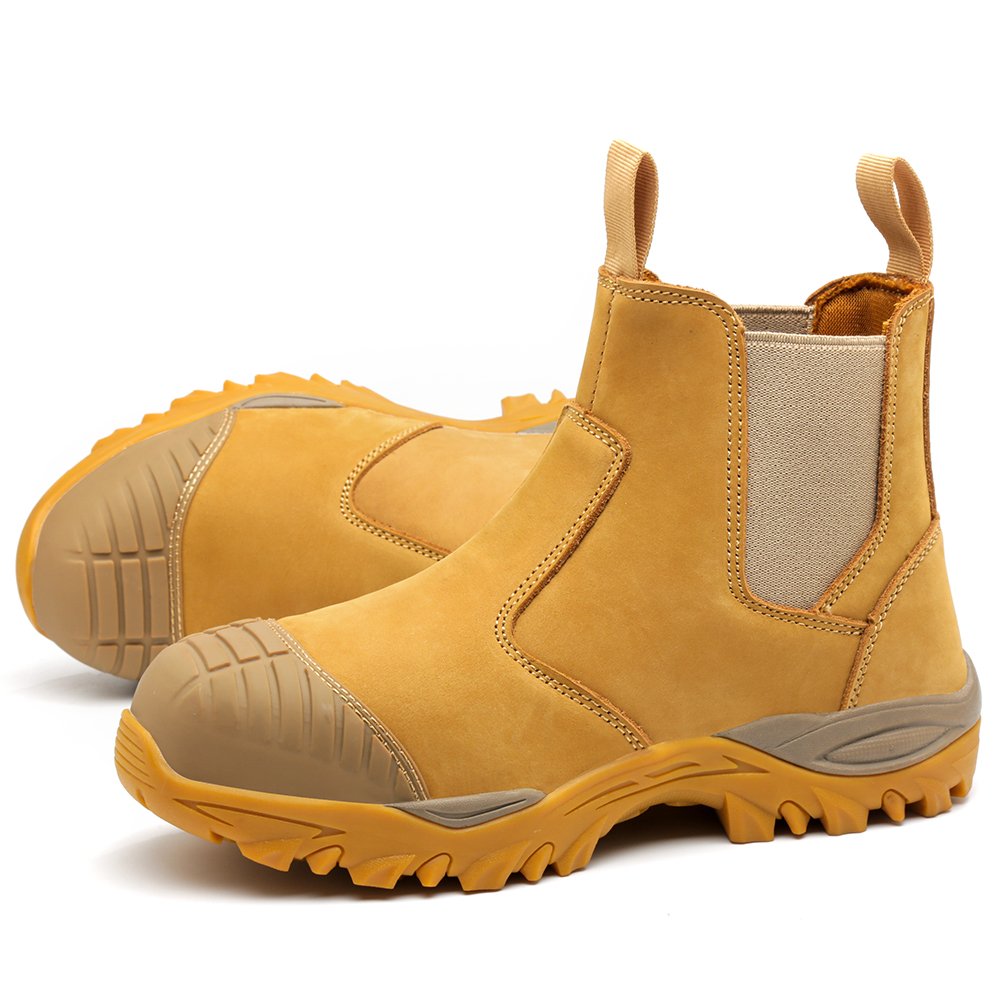 fashionable puncture resistant customised nubuck leather Chelsea style safety boots men