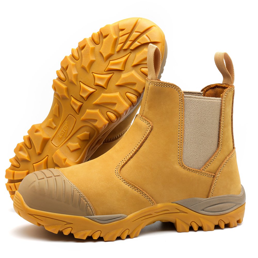fashionable puncture resistant customised nubuck leather Chelsea style safety boots men