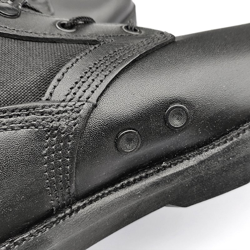 Top Quality Leather and Oxford Upper Black Winter Waterproof Leather Shoes Combat High Top Security Tactical Boots for mens