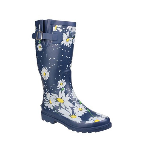 Fashion Adult All Season Flower Printed Rubber Wellies Wellington Waterproof Rain Boots For Women