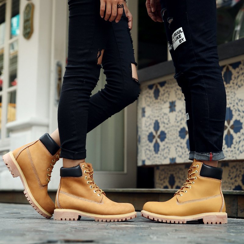 Fashion Leisure Martin Boots Men Outdoors Mountain Boots Rubber Boots For Men Waterproof