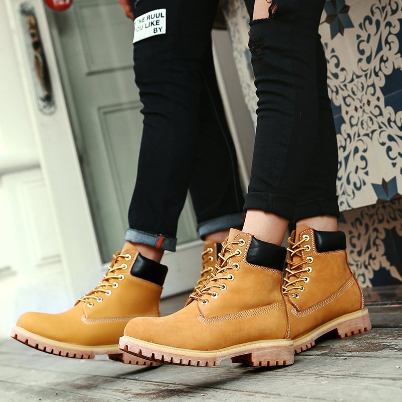 Fashion Leisure Martin Boots Men Outdoors Mountain Boots Rubber Boots For Men Waterproof