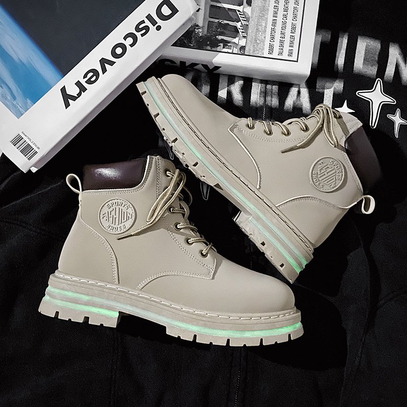 Wholesale Frosted Leather Surface Martin Shoes Versatile Thick Soled Boots Big Boots For Men