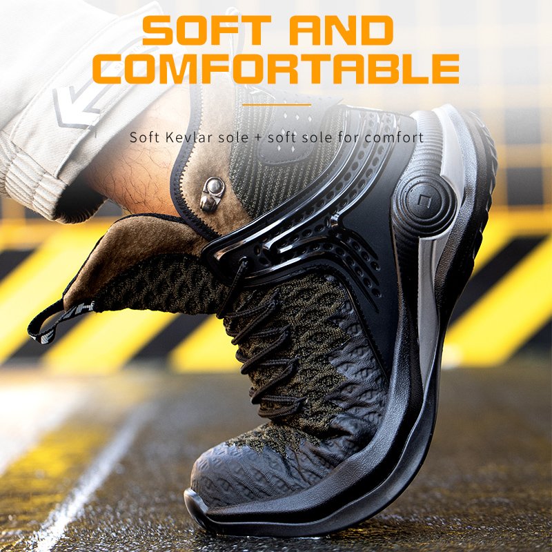 Safety Work Shoes Men Steel Toe Safety Boots Ankle Boots Women Hiking Boots Anti-Piercing Working Shoes High Quality Shoes