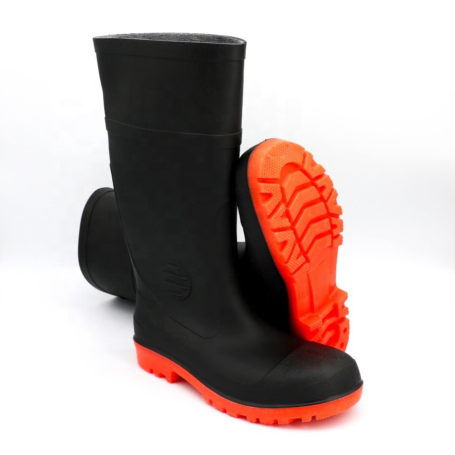 Industry Knee High Durable Sole Steel Head Boots For Men plastic Wellington Walking matter black boots Rain Boots