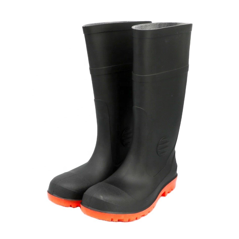 Industry Knee High Durable Sole Steel Head Boots For Men plastic Wellington Walking matter black boots Rain Boots