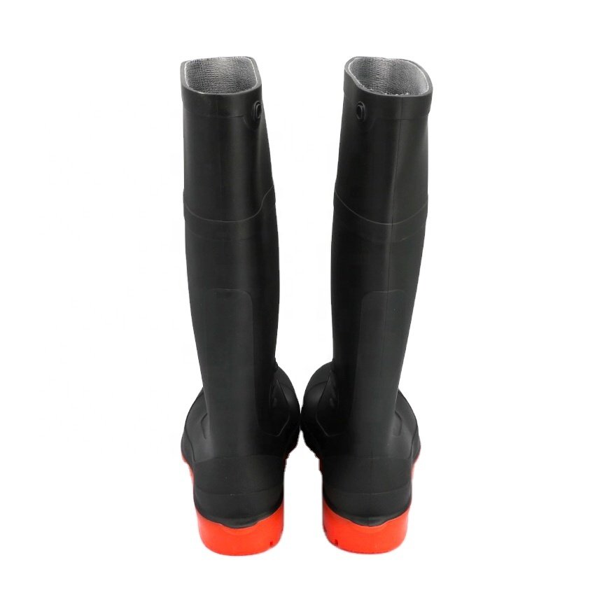 Industry Knee High Durable Sole Steel Head Boots For Men plastic Wellington Walking matter black boots Rain Boots