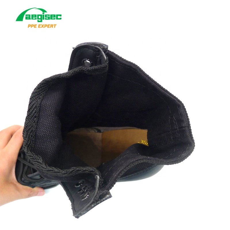 AEGISEC cow leather+textile tactical jungle boots rubber moulding slip resistant men ankle boots outdoor hiking desert shoes