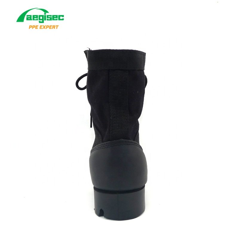 AEGISEC cow leather+textile tactical jungle boots rubber moulding slip resistant men ankle boots outdoor hiking desert shoes