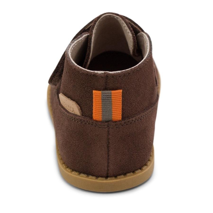 gum sole High Quality super soft barefoot flat breathable leather casual cute print western brown ankle boot for baby