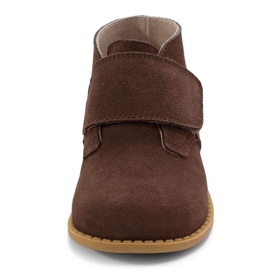 gum sole High Quality super soft barefoot flat breathable leather casual cute print western brown ankle boot for baby