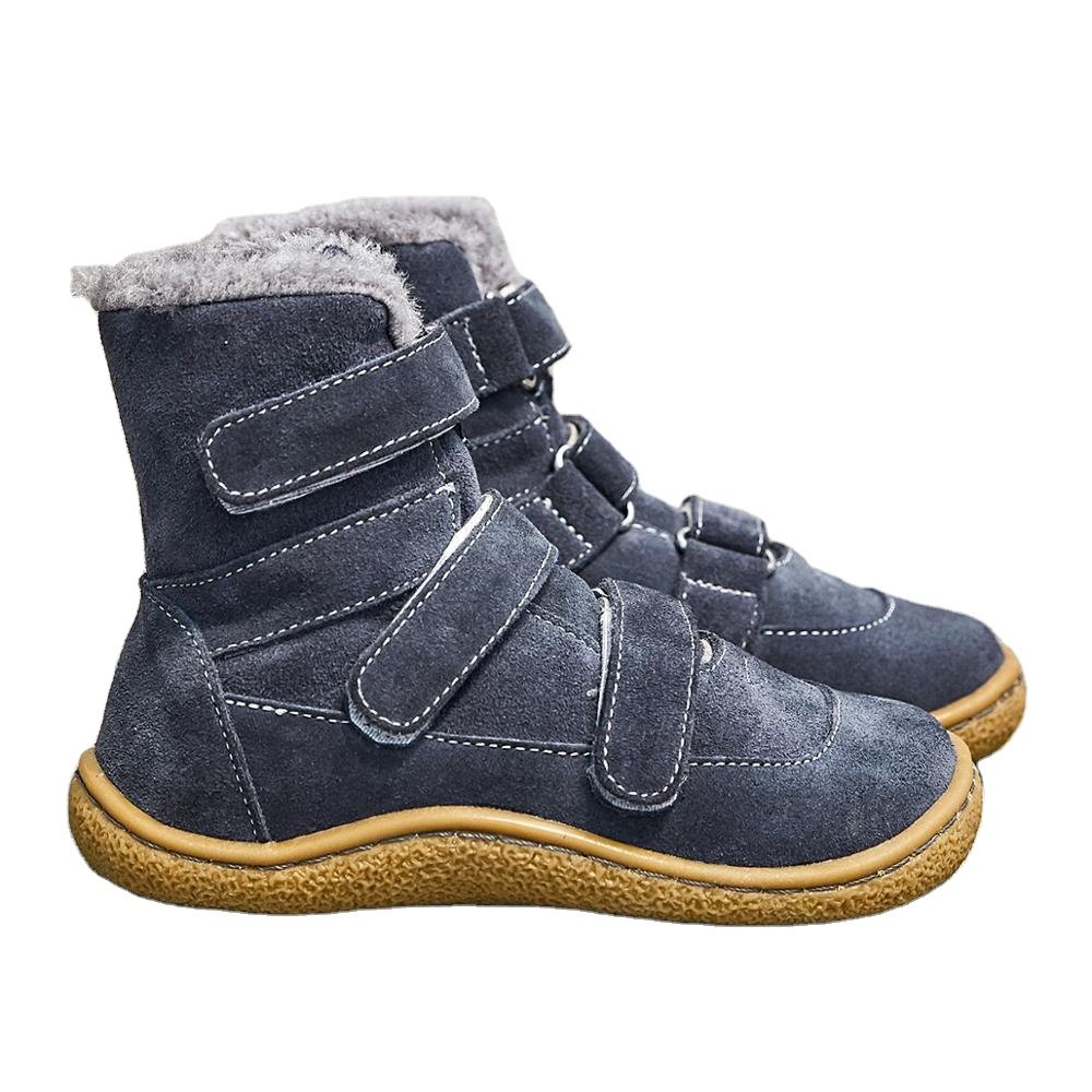 TipsieToes manufacturer stock low price real leather super soft stylish western flat fur boots for little boy girl kids teenage