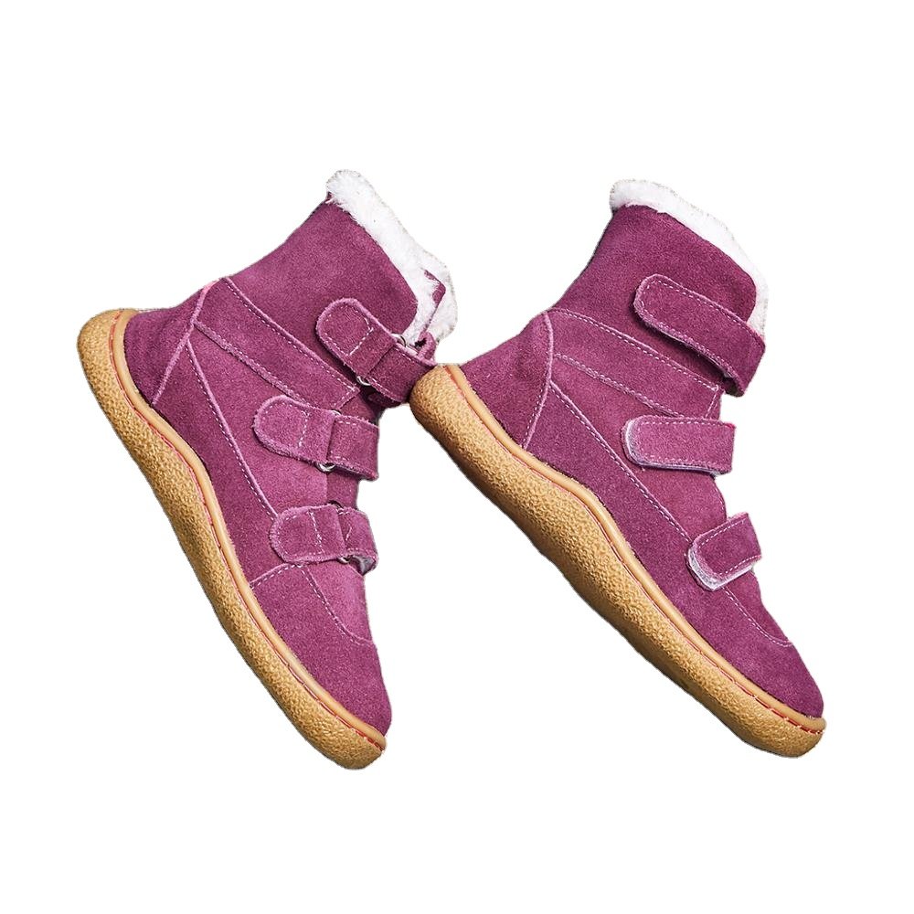 TipsieToes manufacturer stock low price real leather super soft stylish western flat fur boots for little boy girl kids teenage