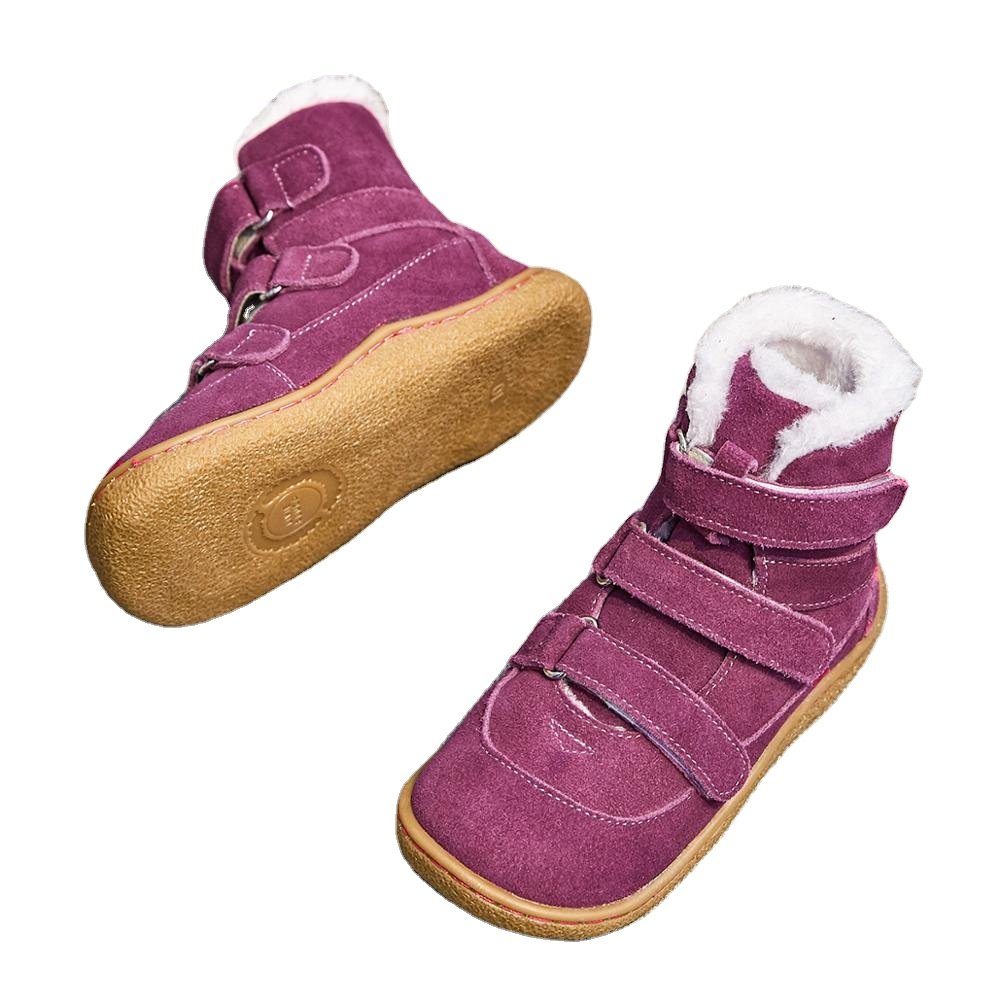 TipsieToes manufacturer stock low price real leather super soft stylish western flat fur boots for little boy girl kids teenage
