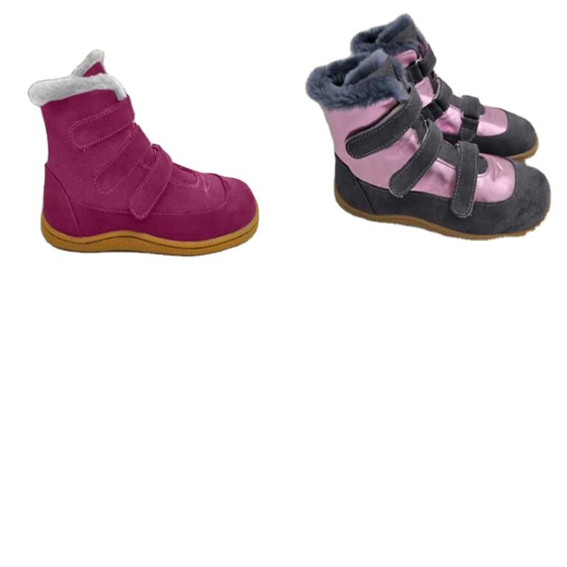 TipsieToes manufacturer stock low price real leather super soft stylish western flat fur boots for little boy girl kids teenage