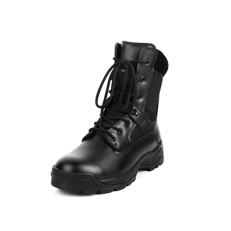 Tactical Durable Anti-slip Breathable Combat Boots Zipper Lace-up Boots For Mens
