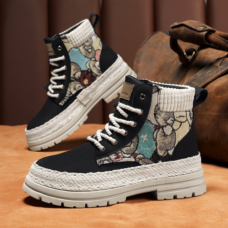 Boots Extra size 48 men's casual men's shoes New trend work boots high top shoes