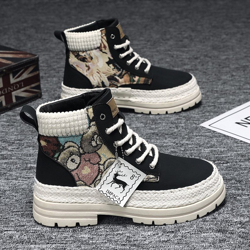 Boots Extra size 48 men's casual men's shoes New trend work boots high top shoes