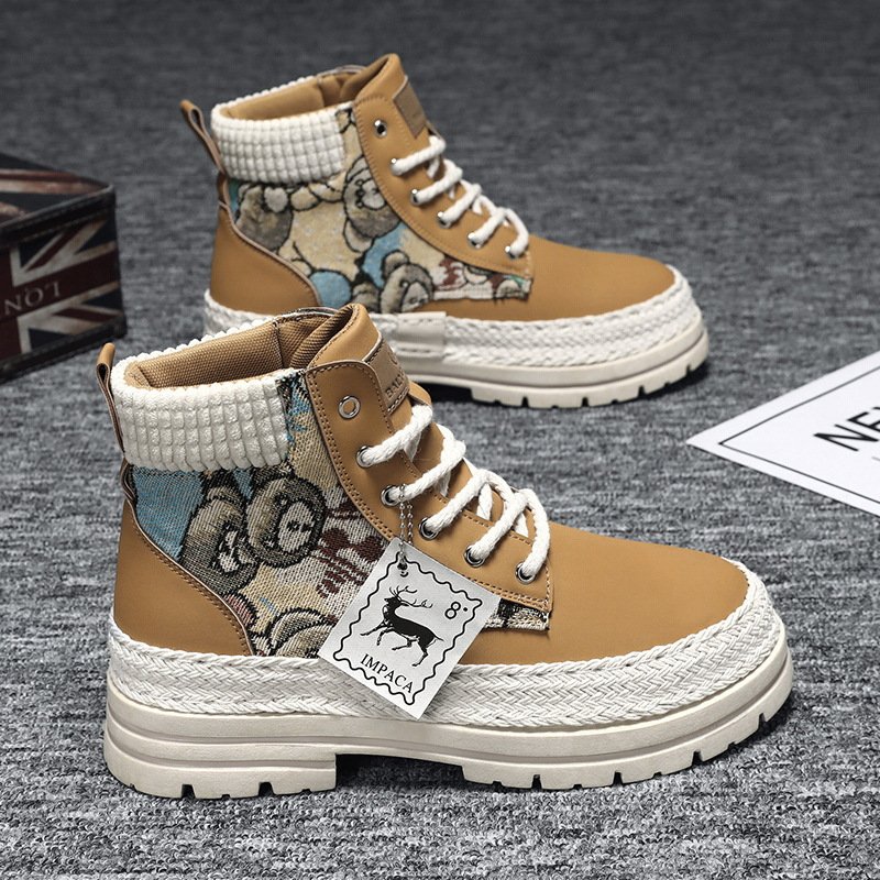 Boots Extra size 48 men's casual men's shoes New trend work boots high top shoes
