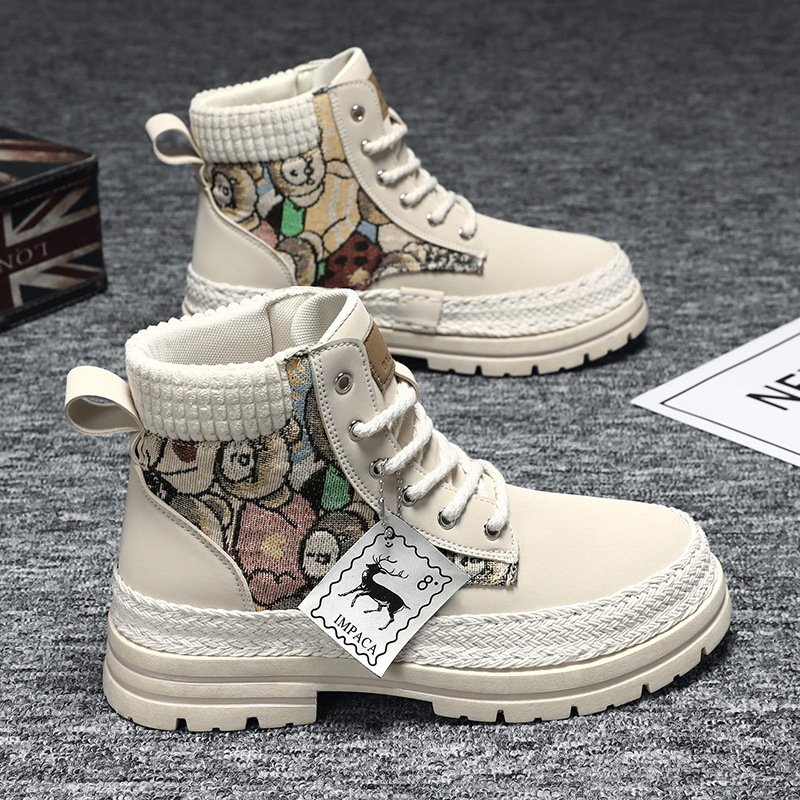 Boots Extra size 48 men's casual men's shoes New trend work boots high top shoes
