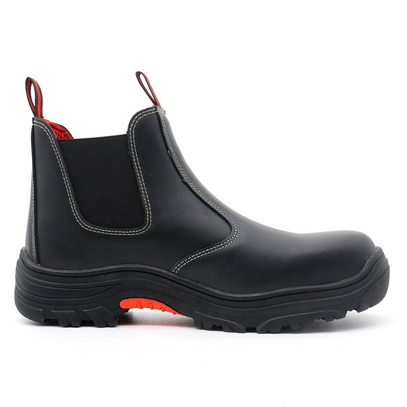 Heat resistance oil acid resistant rubber sole puncture proof composite toe safety shoes work boots without laces