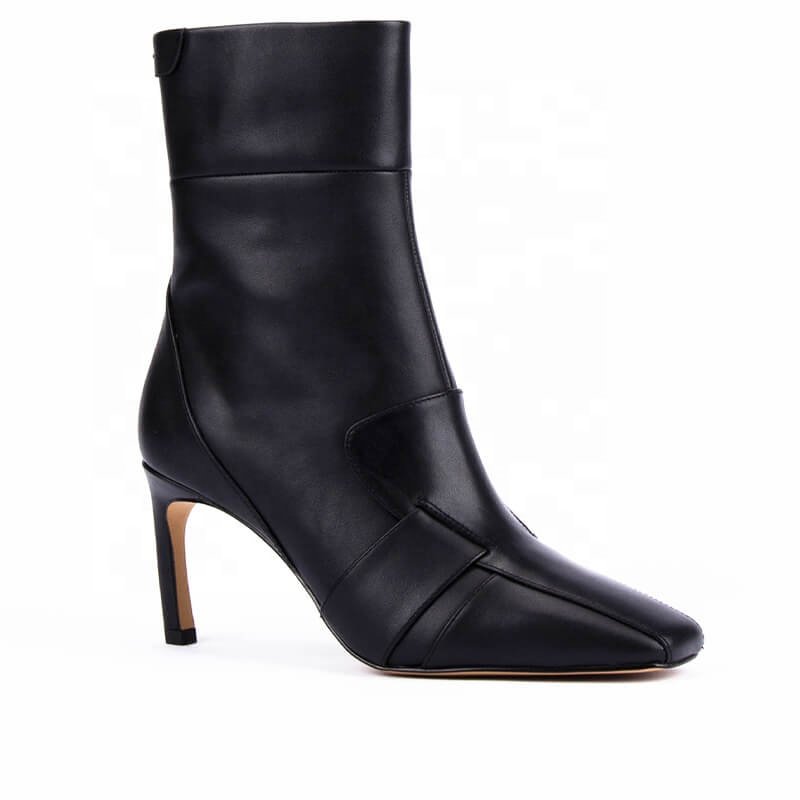Howard Shawn 2024 Women's Custom Stiletto Heel Ankle Boots High Heel Square Toe Genuine Leather Shoes Winter Fall Boot Western