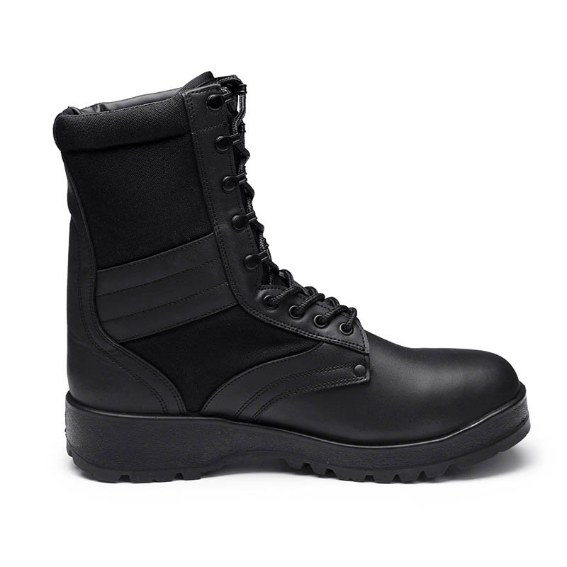 combat tactical officer training black split leather 1618 thickness combat boots