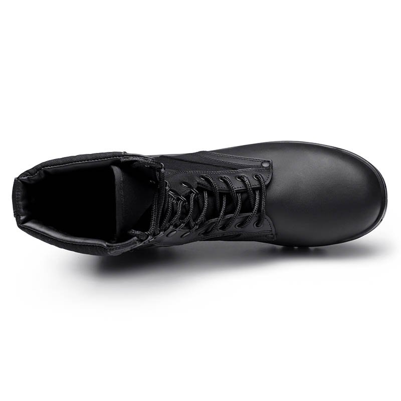 combat tactical officer training black split leather 1618 thickness combat boots
