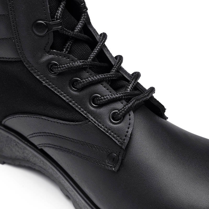 combat tactical officer training black split leather 1618 thickness combat boots