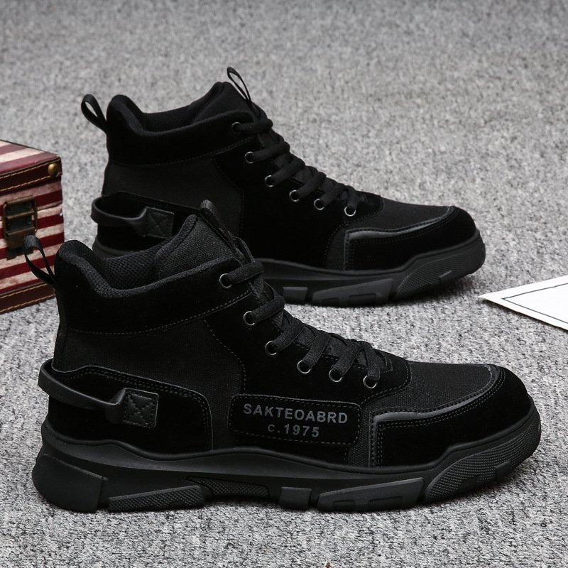 new autumn and winter new men's casual cotton boots men walking shoes
