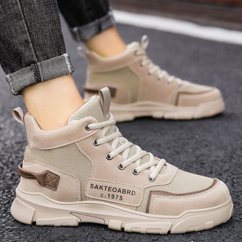 new autumn and winter new men's casual cotton boots men walking shoes