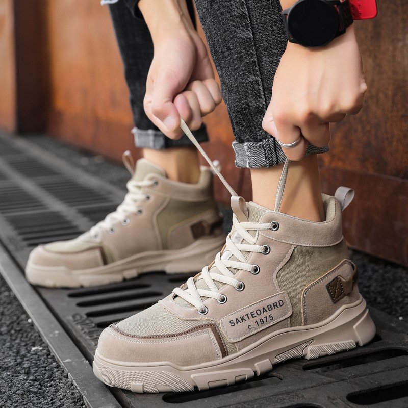 new autumn and winter new men's casual cotton boots men walking shoes