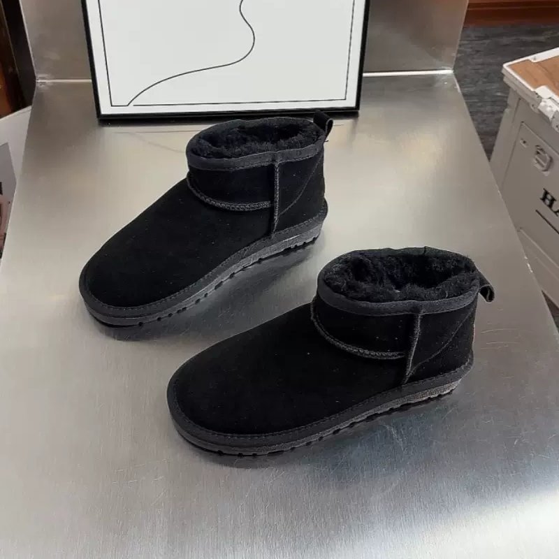 New Product Outdoor Suede Plush Comfortable Waterproof Thermal Short Women Winter Sheepskin Snow Boots