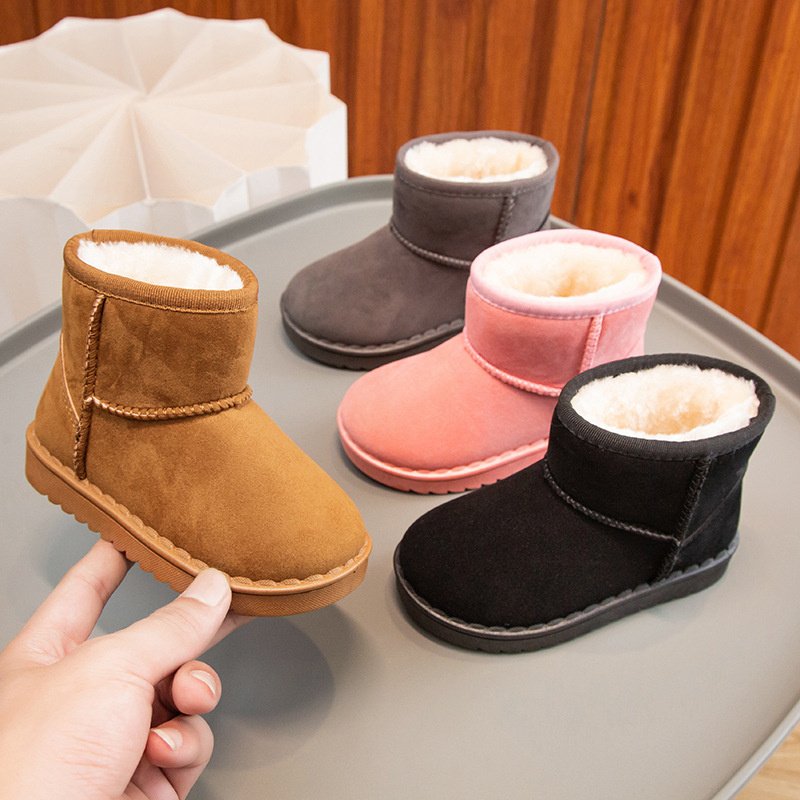 girls glitter snow boots warm winter comfy cute durable outdoor sparkle ankle boots for children