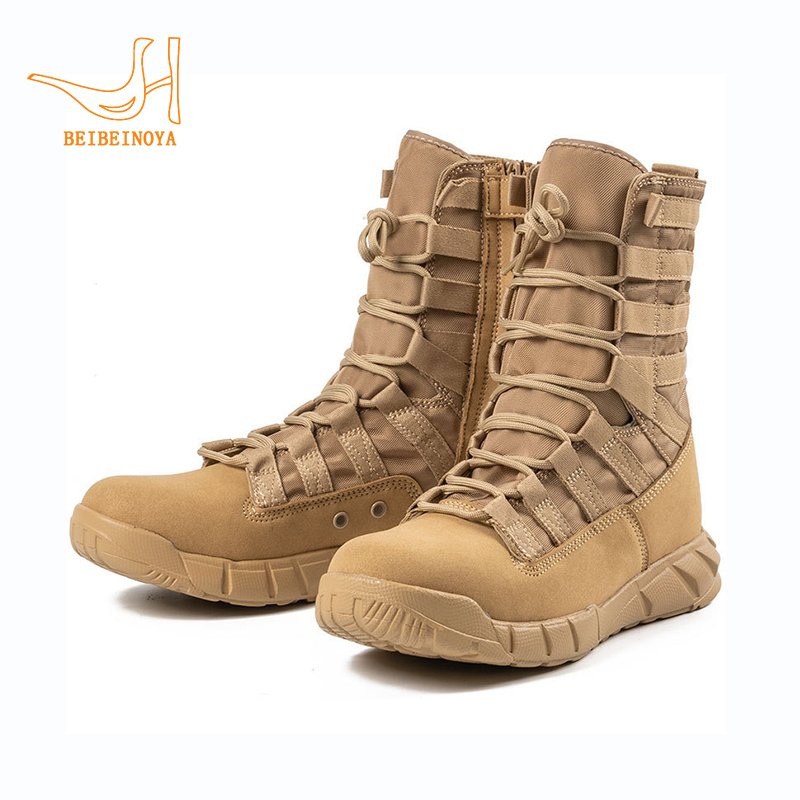 Men Trekking Training Camping Outdoor Hiking Climbing Boot Shoes Desert Combat Tactical Leather Boots