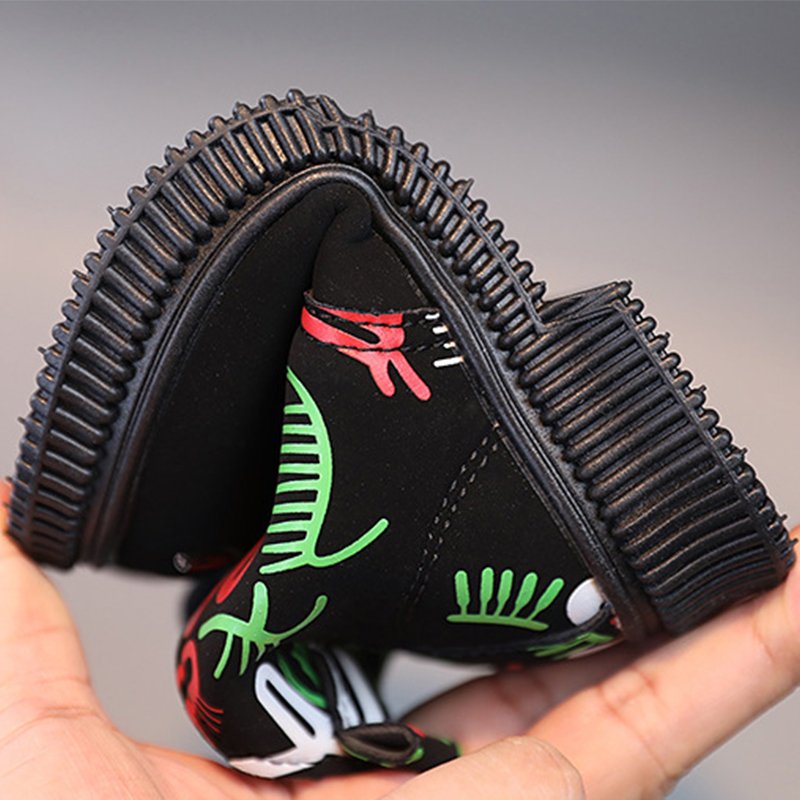 Flat Shoes for Kids Cheap Wholesale Fashion Print Zipper Winter Boots for Children Boys Western Girls Black Platform Ankle Boots