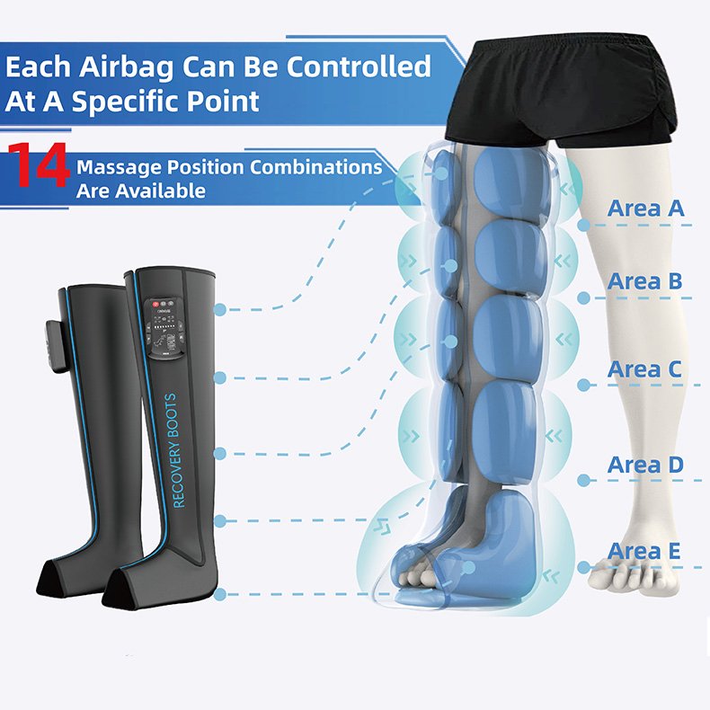 Air Compression Athlete Foot Treatment Recovery Pants And boots 8 Air Chamber Lymphatic Drainage Pants Legs For Athletes Foot