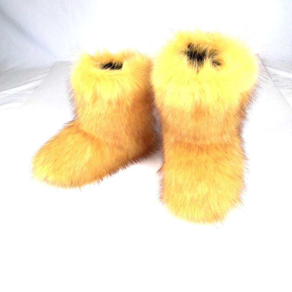 New wholesale winter colorful fur boots fur boots half fur boots for Women