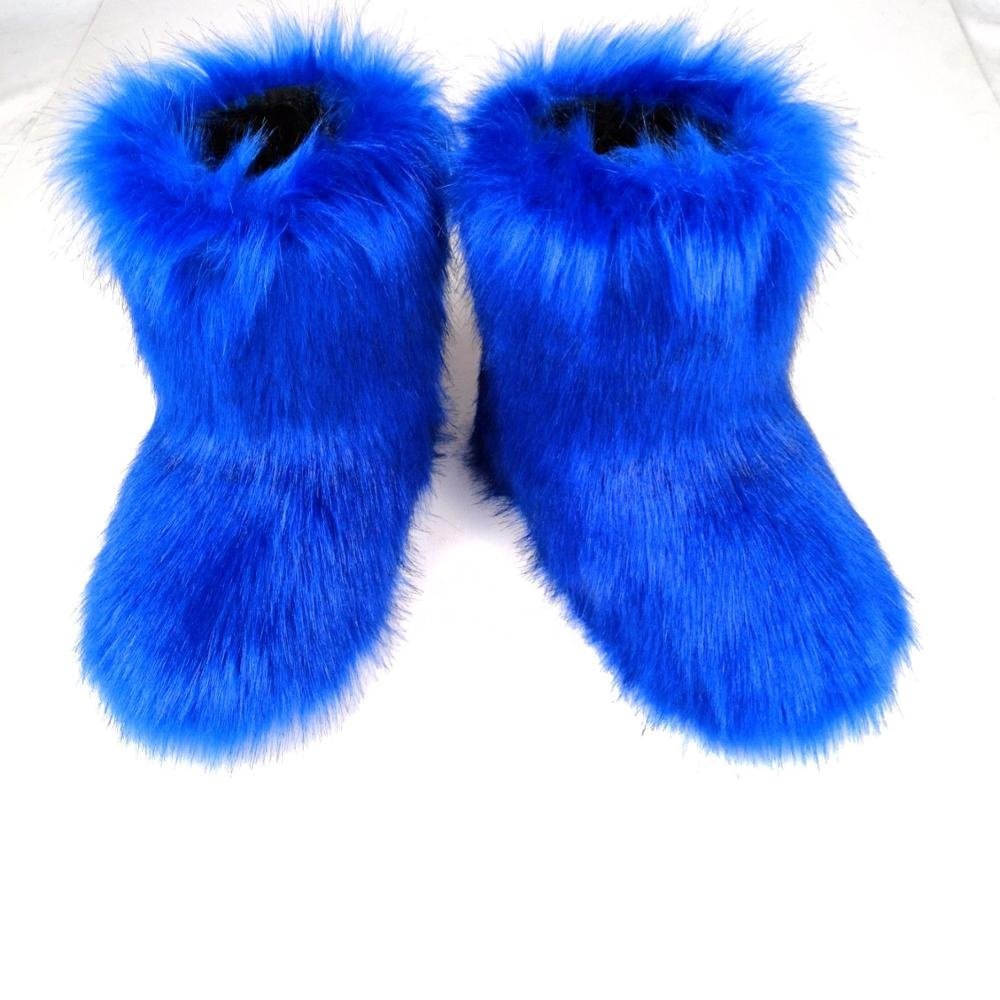 New wholesale winter colorful fur boots fur boots half fur boots for Women