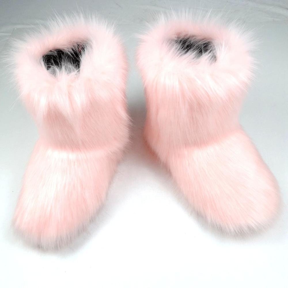 New wholesale winter colorful fur boots fur boots half fur boots for Women